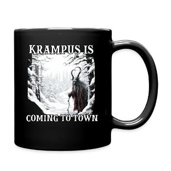 Krampus Maske Krampus Kostüm Kramperl Böser - Tasse einfarbig - Schwarz - Rechts