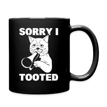 Sorry I Tooted Musiker - Tasse einfarbig - Schwarz - Rechts