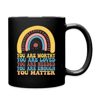 Depression and Bipolar Awareness: - Full Colour Mug - black - Right