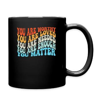 Depression and Bipolar Awareness: - Full Colour Mug - black - Right