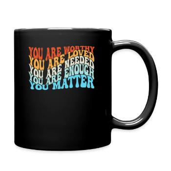 Depression and Bipolar Awareness: - Full Colour Mug - black - Right