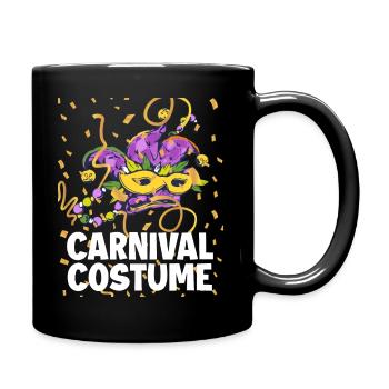 Karneval - Tasse einfarbig - Schwarz - Rechts