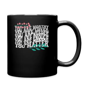 Depression and Bipolar Awareness: - Full Colour Mug - black - Right