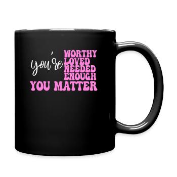 Depression and Bipolar Awareness: - Full Colour Mug - black - Right