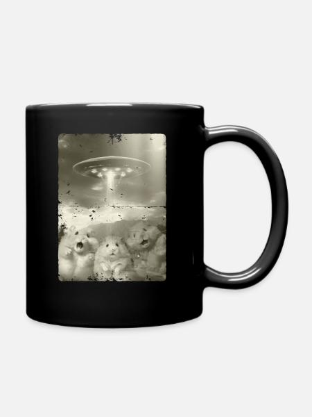 Alien Ufo Invasion Hamster - Tasse einfarbig - Schwarz