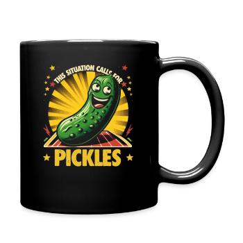 This Situation Calls For Pickles - Gurken Geschenk - Tasse einfarbig - Schwarz - Rechts