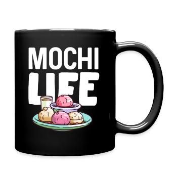 Mochi Japanischer Reiskuchen Süßigkeiten Snack Süßes Mochi - Tasse einfarbig - Schwarz - Rechts