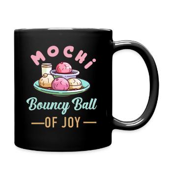 Mochi Japanischer Reiskuchen Süßigkeiten Snack Süßes Mochi - Tasse einfarbig - Schwarz - Rechts