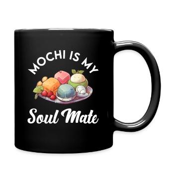 Mochi Japanischer Reiskuchen Süßigkeiten Snack Süßes Mochi - Tasse einfarbig - Schwarz - Rechts