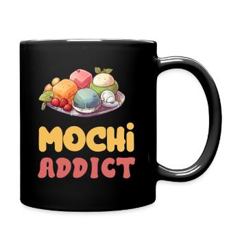 Mochi Japanischer Reiskuchen Süßigkeiten Snack Süßes Mochi - Tasse einfarbig - Schwarz - Rechts