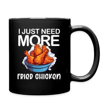 Hühnchen und Waffeln Gebratene Hähnchenflügel Liebhaber - Tasse einfarbig - Schwarz - Rechts