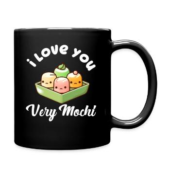 Mochi Japanischer Reiskuchen Süßigkeiten Snack Süßes Mochi - Tasse einfarbig - Schwarz - Rechts