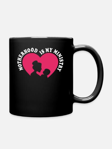 Mutterschaft ist mein Dienst - Tasse einfarbig - Schwarz