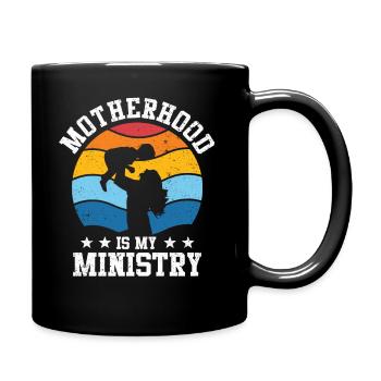Motherhood Is My Ministry - Full Colour Mug - black - Right