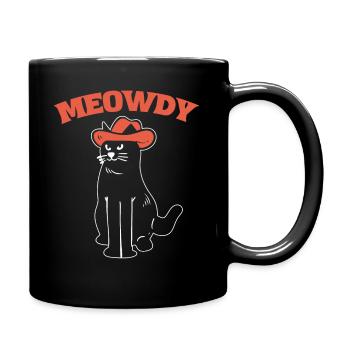 Meowdy Katze Groomer - Tasse einfarbig - Schwarz - Rechts