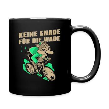 Keine Gnade für die Wade | Radsport Rennrad Shirt - Tasse einfarbig - Schwarz - Rechts
