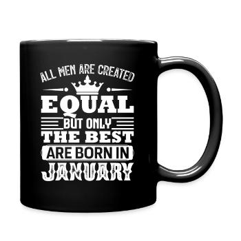 Janvier anniversaire. cadeau d'anniveraire janvier - Mug uni - noir - Droite