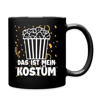 Mein Kostüm Popcorn - Tasse einfarbig - Schwarz - Rechts