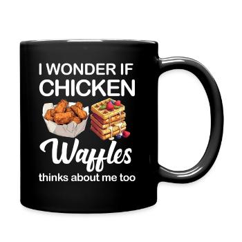 Chicken and Waffles Fried Chicken Wings Lover - Full Colour Mug - black - Right