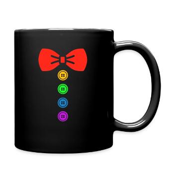 Bow Tie Carnival Suit Outfit Carnival - Full Colour Mug - black - Right