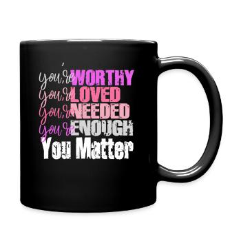 Depression and Bipolar Awareness: - Full Colour Mug - black - Right