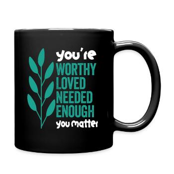 Depression and Bipolar Awareness: - Full Colour Mug - black - Right