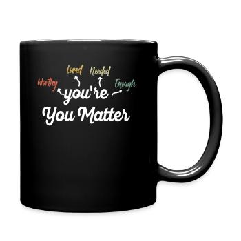 Depression and Bipolar Awareness: - Full Colour Mug - black - Right