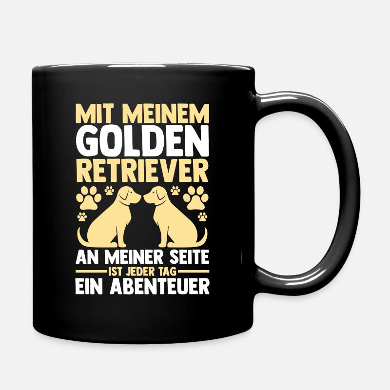 Hund Golden Retriever - Tasse einfarbig - Schwarz