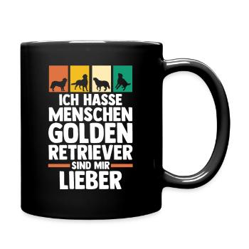 Dog Golden Retriever - Full Colour Mug - black - Right