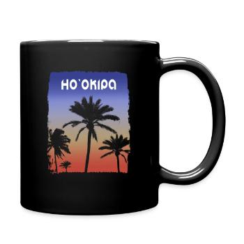 Hookipa Maui Hawaii Sonnenuntergang Urlaub Souvenir Palme - Tasse einfarbig - Schwarz - Rechts