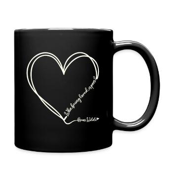 Oscar Wildes Liebeszitat-Design - Tasse einfarbig - Schwarz - Rechts