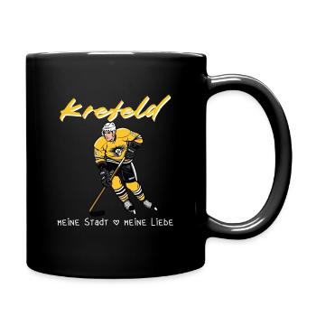 Krefeld - Meine Stadt Meine Liebe Eishockey - Tasse einfarbig - Schwarz - Rechts