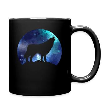 Cadeau de loup - Mug uni - noir - Droite