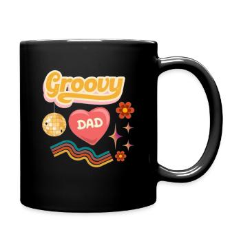 Groovy Dad Cool Dad Retro Police Design - Mug uni - noir - Droite