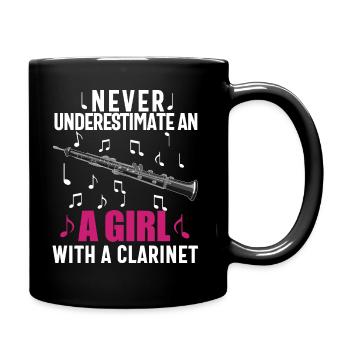 Joueur de clarinette pour fille Femmes Fille Drôle - Mug uni - noir - Droite