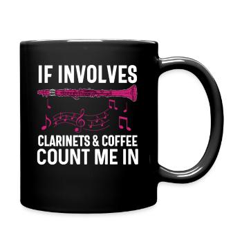 Joueur de clarinette pour fille Femmes Fille Drôle - Mug uni - noir - Droite