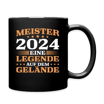 Meisterprüfung 2024 Bestandene Fortbildung Meister - Tasse einfarbig - Schwarz - Rechts