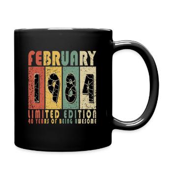 40 ans Année de naissance 1984 Né en février 1984 - Mug uni - noir - Droite