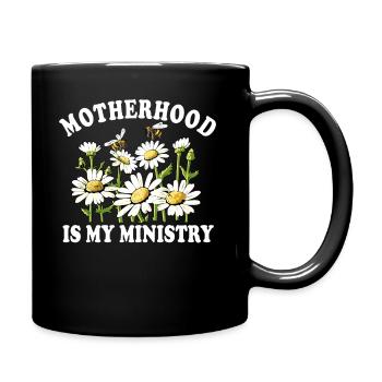 Motherhood Is My Ministry - Full Colour Mug - black - Right