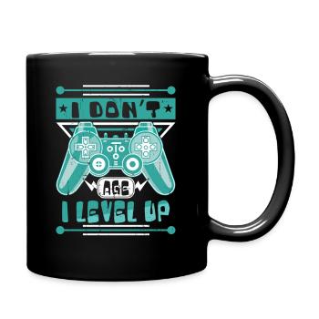 I DON’T AGE I LEVEL UP - Gaming Gift - Full Colour Mug - black - Right