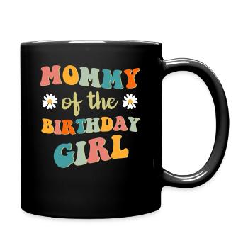 Maman De La Fille D’anniversaire Groovy Mère Maman Maman - Mug uni - noir - Droite