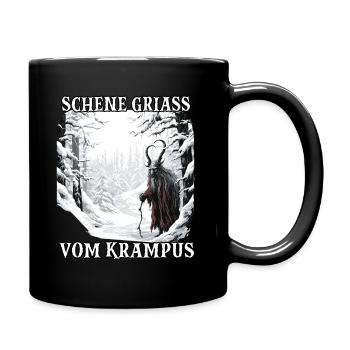 Krampus T | Krampus Costume | Demonic Santa Claus - Full Colour Mug - black - Right
