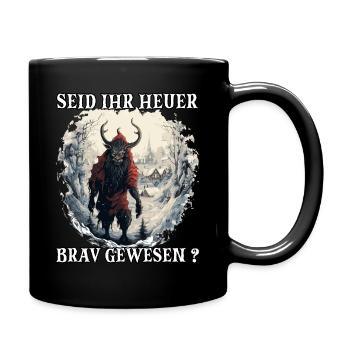 Krampus T | Krampus Costume | Demonic Santa Claus - Full Colour Mug - black - Right