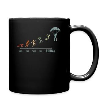 Fallschirmspringen PARACHUTISME PARACHUTISTE - Mug uni - noir - Droite