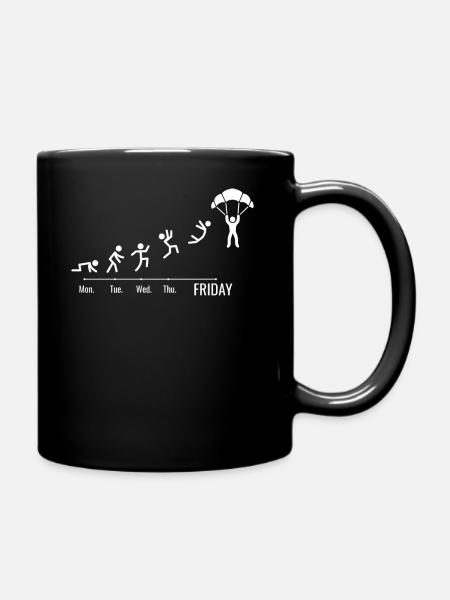 Fallschirmspringen SKYDIVING SKYDIVER - Tasse einfarbig - Schwarz