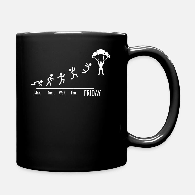 Fallschirmspringen SKYDIVING SKYDIVER - Tasse einfarbig - Schwarz