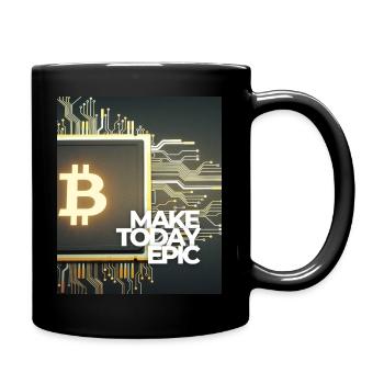 Bitcoin - Kryptowährung Epic - Tasse einfarbig - Schwarz - Rechts