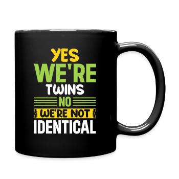 Oui nous sommes jumeaux, non nous ne sommes pas identiques - Mug uni - noir - Droite