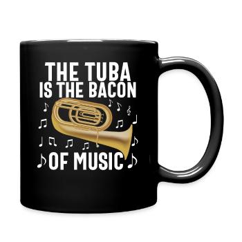 Joueur de tuba hommes femmes fanfare tubiste en laiton - Mug uni - noir - Droite