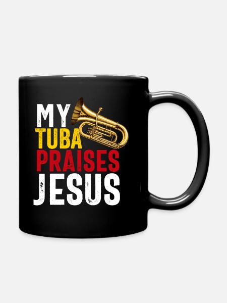Joueur de tuba hommes femmes fanfare tubiste en laiton - Mug uni - noir